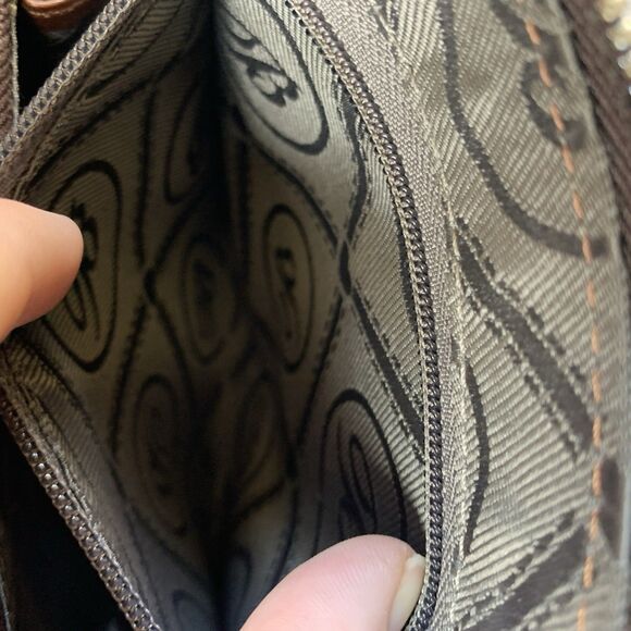 Rare BRIGHTON Ferrara Fina Mini Cross Body BROWN Smooth Leather F958871 - Picture 12 of 16